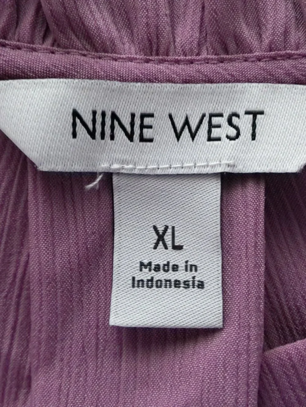 NINE WEST Short Ruffle Sleeve V-Neck Pink Gauzy Blouse XL - Picture 4 of 8